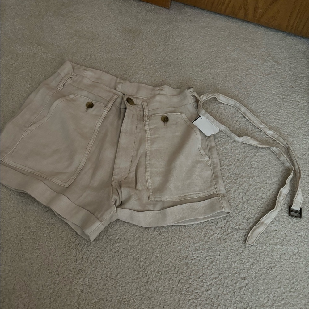 American Eagle khaki flowy shorts- 9